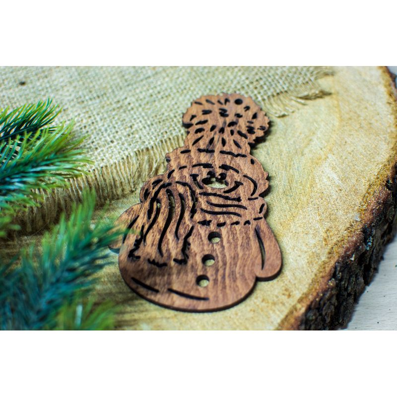 Casa si Gradina - Decoratiuni - Decoratiuni de sezon - Set 3 globuri de Craciun HH884 din Lemn Model Traditional de Craciun - Infinity.ro