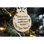 Casa si Gradina - Decoratiuni - Decoratiuni de sezon - Glob de Craciun Personalizat HH922 din Lemn Model Profesor Educator - Infinity.ro