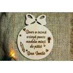 Casa si Gradina - Decoratiuni - Decoratiuni de sezon - Glob de Craciun Personalizat HH922 din Lemn Model Profesor Educator - Infinity.ro