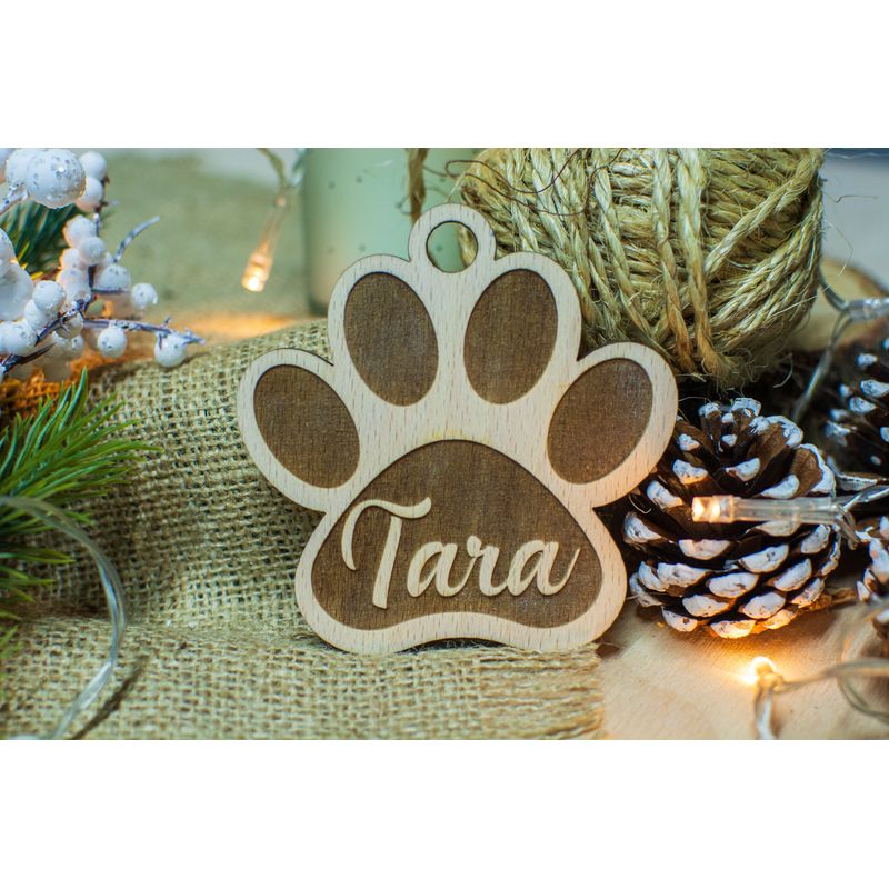 Casa si Gradina - Decoratiuni - Decoratiuni de sezon - Glob de Craciun Personalizat HH887 din Lemn Model Labuta Catel - Infinity.ro