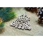 Casa si Gradina - Decoratiuni - Decoratiuni de sezon - Set 5 globuri de Craciun HH879 din Lemn Model Traditional de Craciun - Infinity.ro