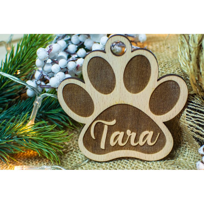 Casa si Gradina - Decoratiuni - Decoratiuni de sezon - Glob de Craciun Personalizat HH887 din Lemn Model Labuta Catel - Infinity.ro