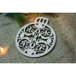 Casa si Gradina - Decoratiuni - Decoratiuni de sezon - Set 3 globuri de Craciun HH883 din Lemn Model Traditional de Craciun - Infinity.ro