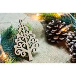 Casa si Gradina - Decoratiuni - Decoratiuni de sezon - Set 5 globuri de Craciun HH879 din Lemn Model Traditional de Craciun - Infinity.ro