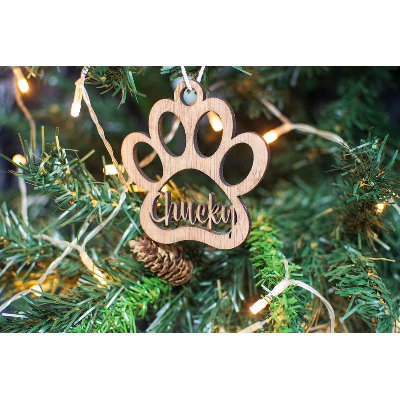 Casa si Gradina - Decoratiuni - Decoratiuni de sezon - Glob de Craciun Personalizat HH888 din Lemn Model Labuta Catel - Infinity.ro