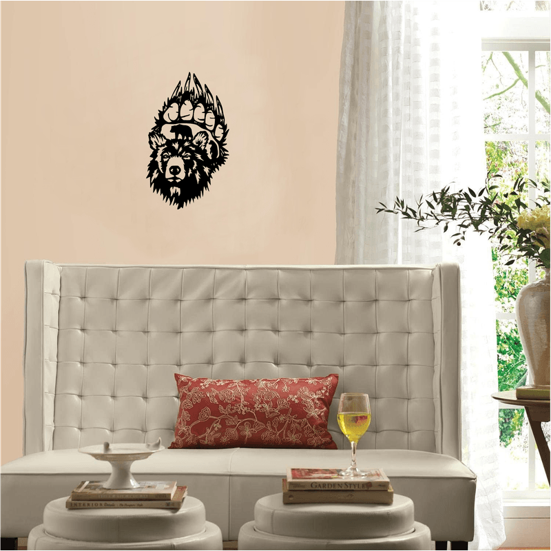 Casa si Gradina - Decoratiuni - Decoratiuni perete - Decor perete Laba de Urs HH704 din lemn - 25 L x 42 H (cm) - Infinity.ro