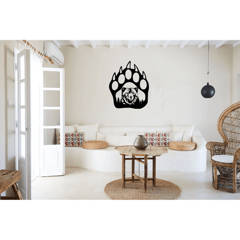 Casa si Gradina - Decoratiuni - Decoratiuni perete - Decor perete Laba de Urs HH706 din lemn - 37 L x 45 H (cm) - Infinity.ro