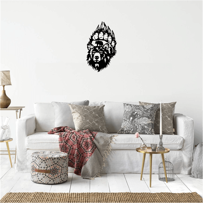 Casa si Gradina - Decoratiuni - Decoratiuni perete - Decor perete Laba de Urs HH704 din lemn - 25 L x 42 H (cm) - Infinity.ro
