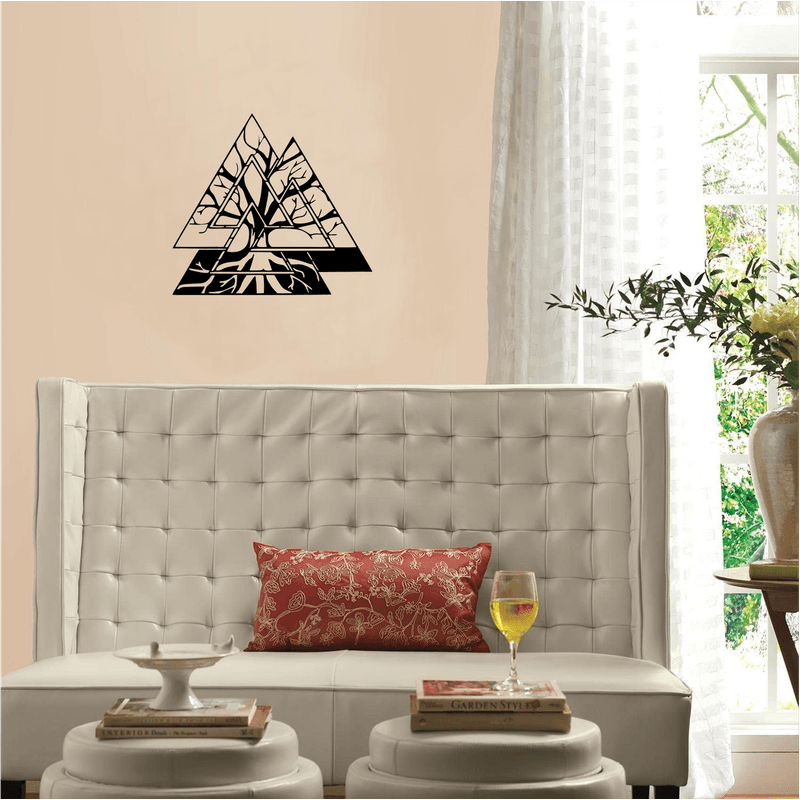 Casa si Gradina - Decoratiuni - Decoratiuni perete - Decor perete Copac din Triunghiuri HH709 din lemn - 22 L x 20 H (cm) - Infinity.ro