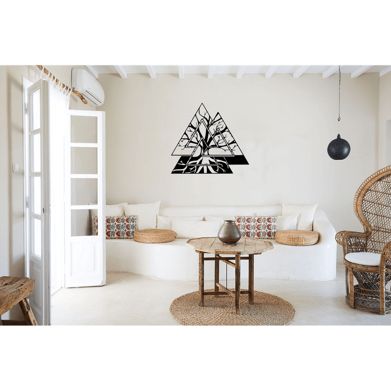 Casa si Gradina - Decoratiuni - Decoratiuni perete - Decor perete Copac din Triunghiuri HH709 din lemn - 22 L x 20 H (cm) - Infinity.ro