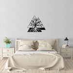 Casa si Gradina - Decoratiuni - Decoratiuni perete - Decor perete Copac din Triunghiuri HH709 din lemn - 22 L x 20 H (cm) - Infinity.ro