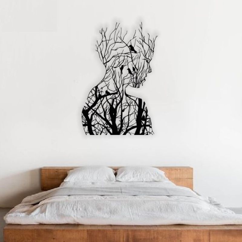 Casa si Gradina - Decoratiuni - Decoratiuni perete - Decor perete Personalizabil Chipul din Copac HHH578 din lemn - 38 L x 57 H (cm) - Infinity.ro