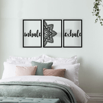 Casa si Gradina - Decoratiuni - Decoratiuni perete - Decor perete Personalizabil 3 Parti Inspira Expira HHH563 din lemn - 80 L x 38 H (cm) - Infinity.ro