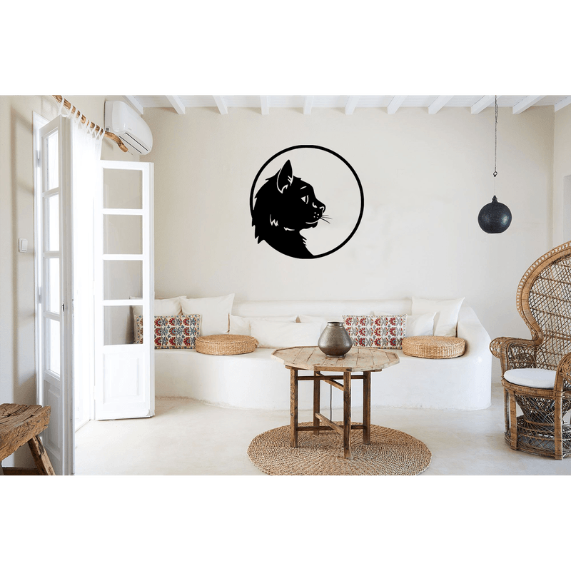 Casa si Gradina - Decoratiuni - Decoratiuni perete - Decor perete Pisica HH821 din lemn - 27 L x 27 H (cm) - Infinity.ro