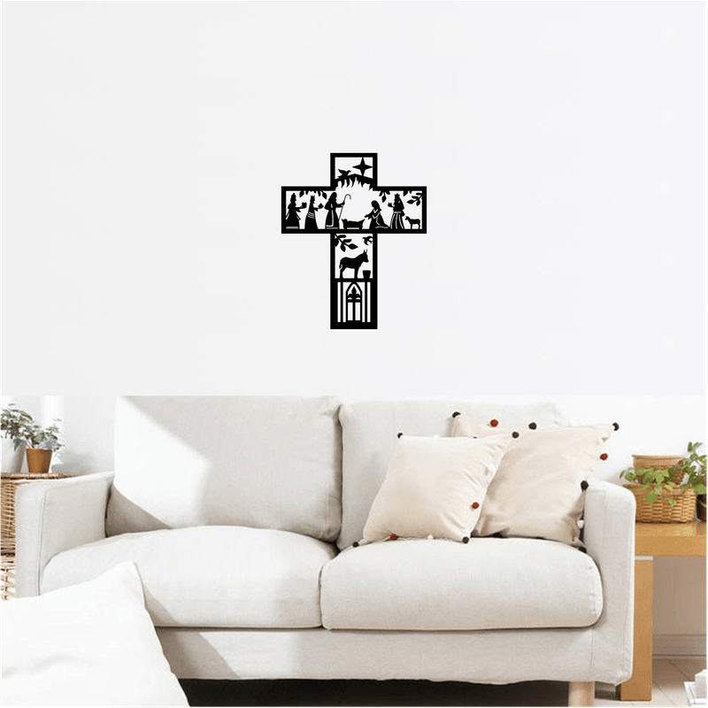 Casa si Gradina - Decoratiuni - Decoratiuni perete - Decor perete Povestea Crucii HH685 din lemn - 20 L x 25 H (cm) - Infinity.ro