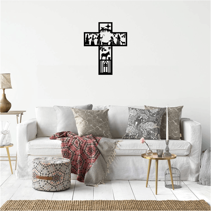 Casa si Gradina - Decoratiuni - Decoratiuni perete - Decor perete Povestea Crucii HH685 din lemn - 20 L x 25 H (cm) - Infinity.ro
