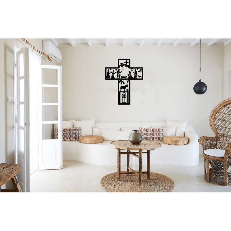 Casa si Gradina - Decoratiuni - Decoratiuni perete - Decor perete Povestea Crucii HH685 din lemn - 20 L x 25 H (cm) - Infinity.ro