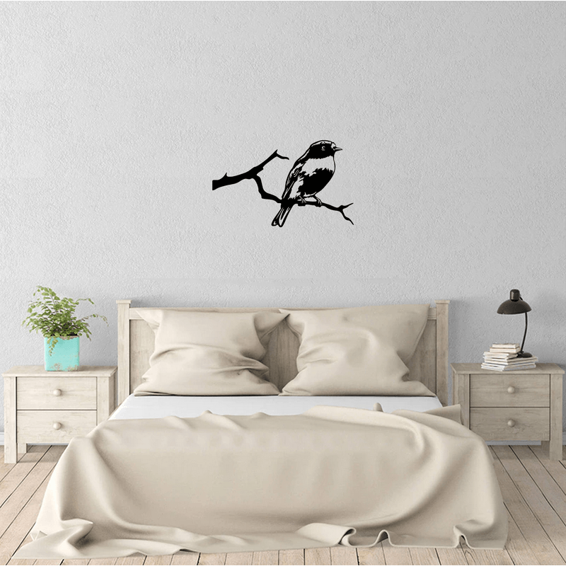 Casa si Gradina - Decoratiuni - Decoratiuni perete - Decor perete Pasare pe Creanga HH754 din lemn - 25 L x 15 H (cm) - Infinity.ro