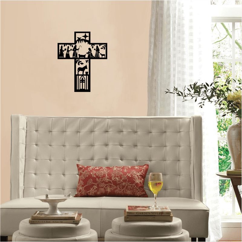 Casa si Gradina - Decoratiuni - Decoratiuni perete - Decor perete Povestea Crucii HH685 din lemn - 20 L x 25 H (cm) - Infinity.ro