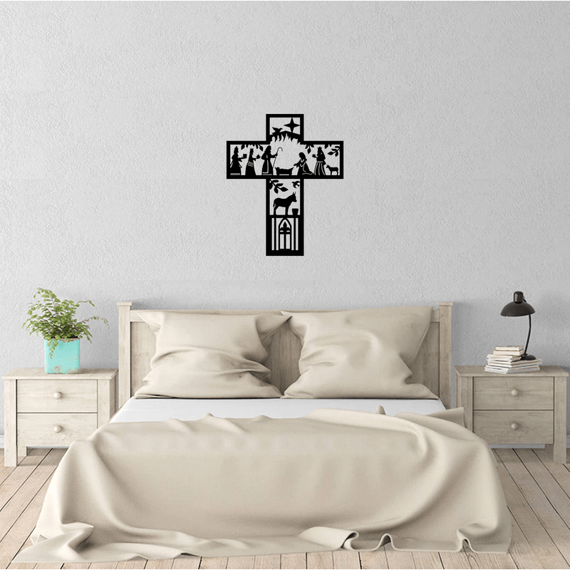 Casa si Gradina - Decoratiuni - Decoratiuni perete - Decor perete Povestea Crucii HH685 din lemn - 20 L x 25 H (cm) - Infinity.ro