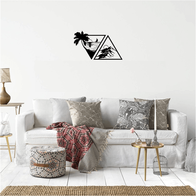 Casa si Gradina - Decoratiuni - Decoratiuni perete - Decor perete Munte si Mare din 2 Parti HH721 din lemn - 50 L x 30 H (cm) - Infinity.ro