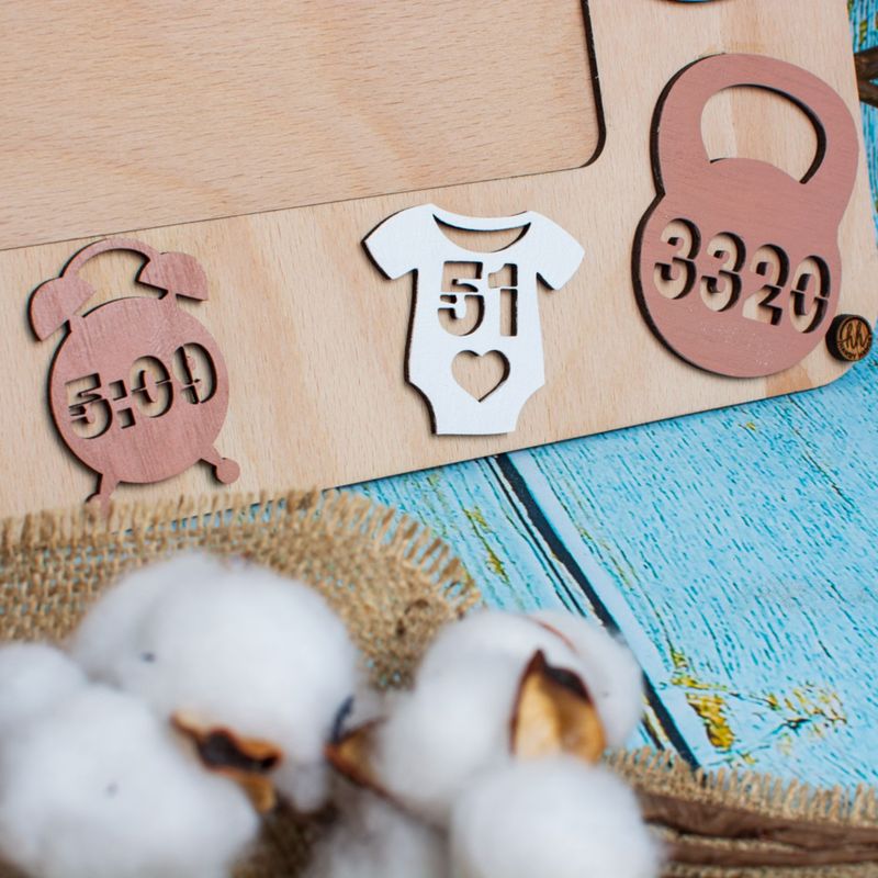 Market - Cadouri - Rame si albume foto - Rama foto Personalizata din Lemn HH1557 cu Detaliile Nasterii Lebada 33x25 cm - Infinity.ro