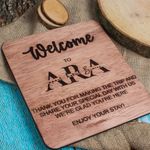 Market - Cadouri - Rame si albume foto - Decor Rama Foto HH1571 Primire Intrare Welcome din lemn Personalizata - 37x28 cm - Infinity.ro