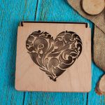 Fashion, accesorii si bijuterii - Femei - Bijuterii femei - Cutii bijuterii - Cutie Verighete Personalizata HH1565 din Lemn 15x15 cm - Infinity.ro