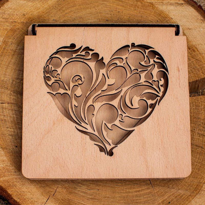 Fashion, accesorii si bijuterii - Femei - Bijuterii femei - Cutii bijuterii - Cutie Verighete Personalizata HH1565 din Lemn 15x15 cm - Infinity.ro