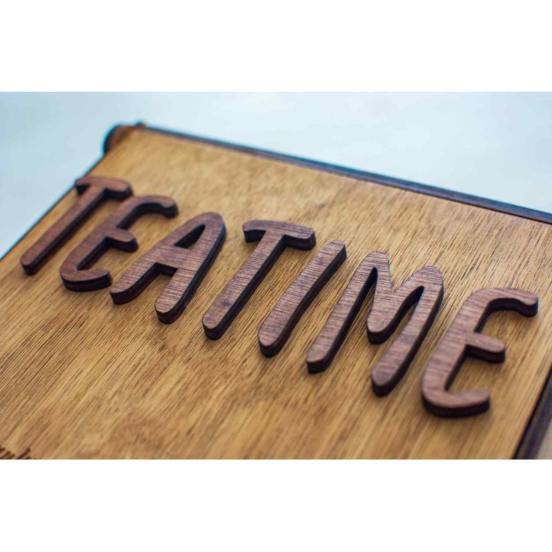 Fashion, accesorii si bijuterii - Femei - Bijuterii femei - Cutii bijuterii - Cutie Personalizata din Lemn HH825 pentru depozitat Ceai Teatime - Infinity.ro