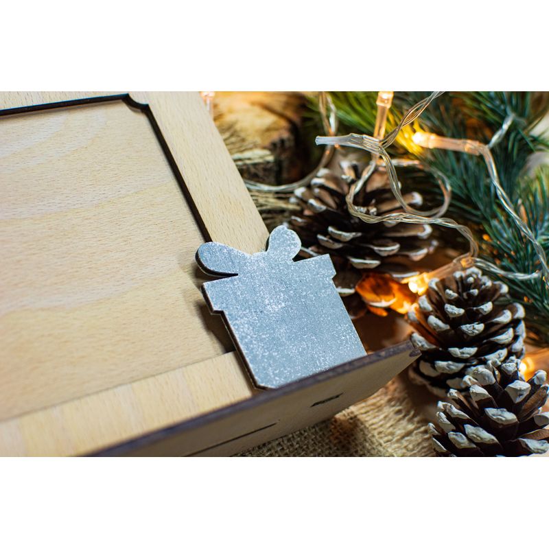 Market - Cadouri - Rame si albume foto - Rama foto de Craciun HH876 Personalizata din lemn Merry Christmas - Infinity.ro