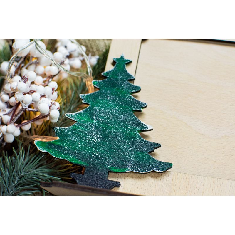 Market - Cadouri - Rame si albume foto - Rama foto de Craciun HH876 Personalizata din lemn Merry Christmas - Infinity.ro