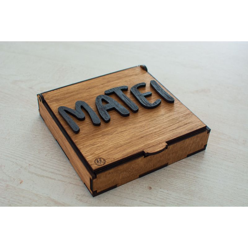 Fashion, accesorii si bijuterii - Femei - Bijuterii femei - Cutii bijuterii - Cutie Personalizabila, HandyHands, Personalizata din lemn - 18 L x 18 H (cm), Alb - Infinity.ro