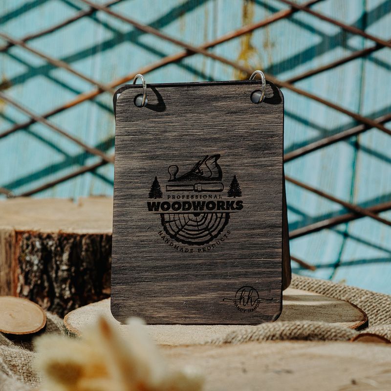 Carti si Birotica - Papetarie - Agende si calendare - Agende si carnete - Agenda din lemn HH928 Personalizata de Tip Flip - 15x21.5 cm - Infinity.ro