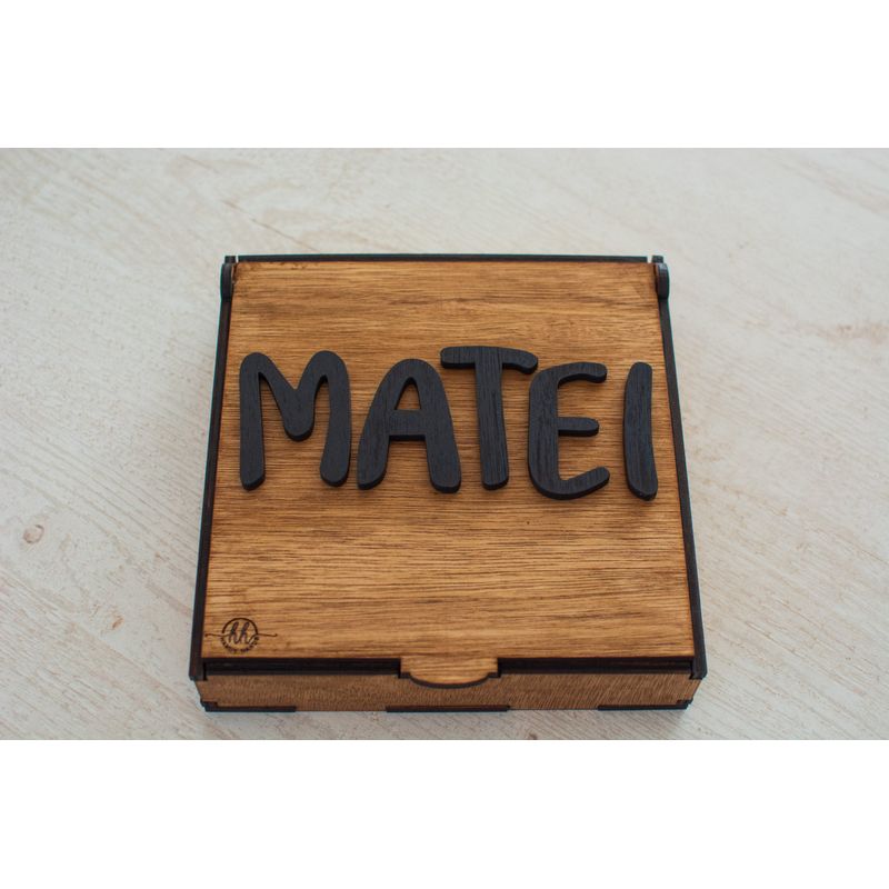 Fashion, accesorii si bijuterii - Femei - Bijuterii femei - Cutii bijuterii - Cutie Personalizabila, HandyHands, Personalizata din lemn - 18 L x 18 H (cm), Alb - Infinity.ro