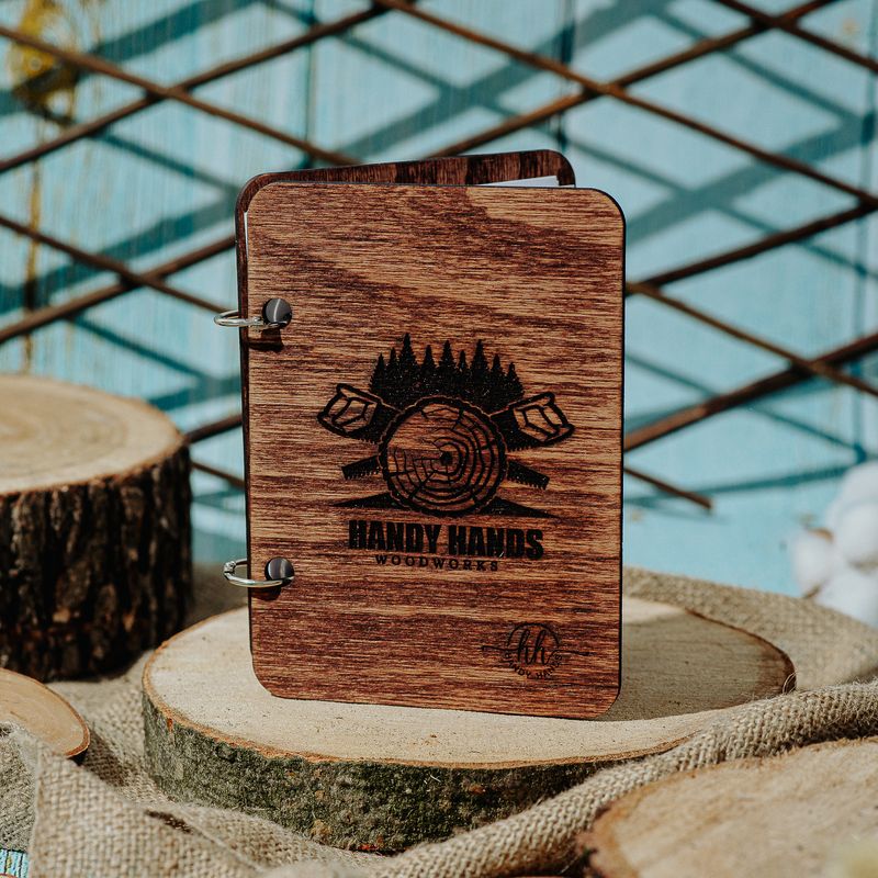 Carti si Birotica - Papetarie - Agende si calendare - Agende si carnete - Agenda din lemn HH929 Personalizata de Tip Carte - 12x16 cm - Infinity.ro