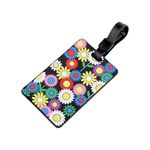 Sport si Outdoor - Articole de voiaj - Accesorii articole de voiaj - Eticheta pentru identificare bagaje Crisalida, 6,5 x 10 cm, Flori multicolor - Infinity.ro