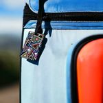 Sport si Outdoor - Articole de voiaj - Accesorii articole de voiaj - Eticheta pentru identificare bagaje Crisalida, 6,5 x 10 cm, Triunghiuri multicolor - Infinity.ro