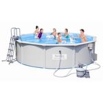 Jucarii, Copii si Bebe - Jucarii si jocuri - Jucarii de exterior - Piscine copii - Piscina cu cadru metalic, panouri pvc si pompa de filtrare bestway hydrium  4.60m x 1.20m, 56384 - Infinity.ro