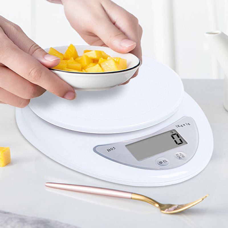 Electronice si Electrocasnice - Electrocasnice bucatarie - Mixere, tocatoare & roboti de bucatarie - Cantare de bucatarie - Cantar Electronic de Bucatarie MRG MB05, 5 kg, Portabil, Digital, PCS, Alb - Infinity.ro