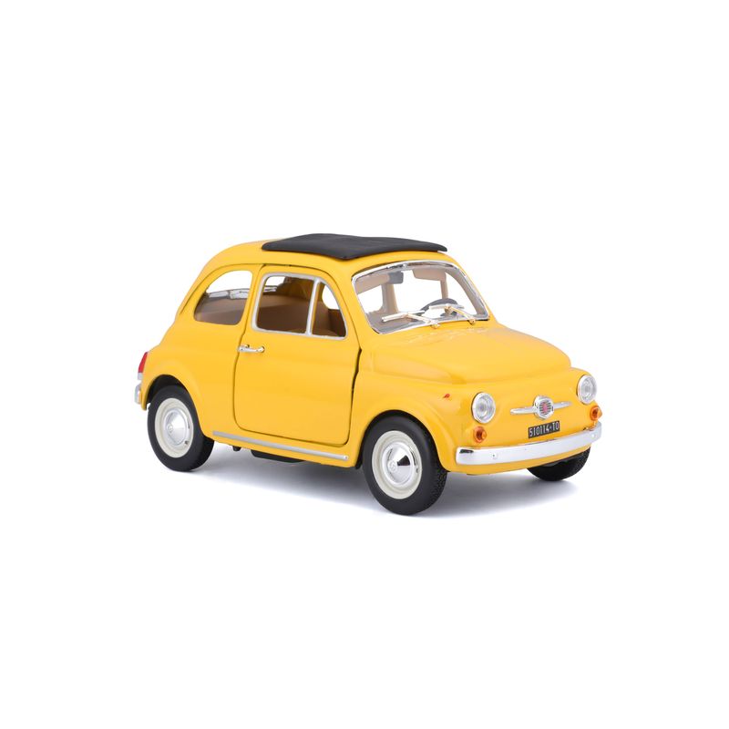 Jucarii, Copii si Bebe - Jucarii si jocuri - Vehicule si jucarii cu telecomanda - Masinute - Macheta masinuta bburago 1:24 fiat 500f 1965 galben, bb20001b-22098 - Infinity.ro