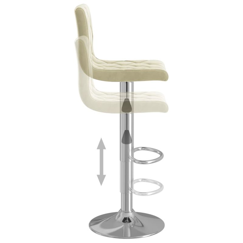 Casa si Gradina - Mobilier - Scaune si fotolii - Scaune - Scaune de bar, 2 buc., crem, catifea - Infinity.ro