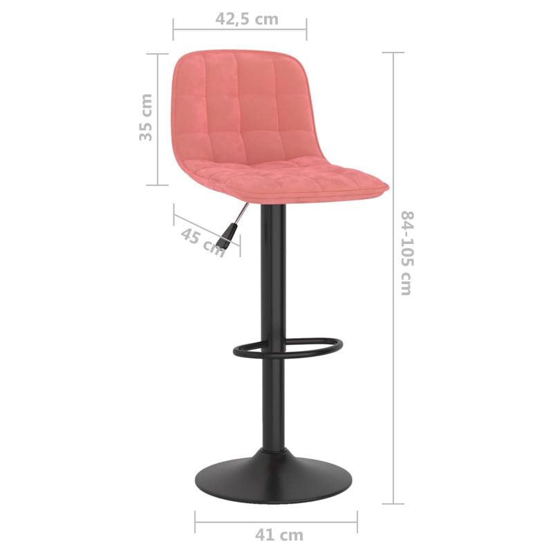 Casa si Gradina - Mobilier - Scaune si fotolii - Scaune - Scaune de bar, 2 buc., roz, catifea - Infinity.ro