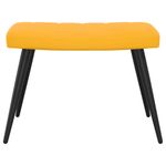 Casa si Gradina - Mobilier - Scaune si fotolii - Fotolii - Scaun relaxare cu taburet, galben mustar, catifea - Infinity.ro