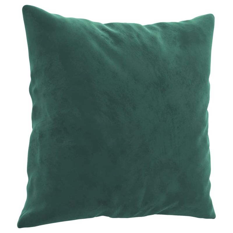 Casa si Gradina - Mobilier - Canapele si coltare - Canapele - Set canapea cu perne, 2 piese, verde inchis, catifea - Infinity.ro
