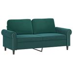 Casa si Gradina - Mobilier - Canapele si coltare - Canapele - Set canapea cu perne, 2 piese, verde inchis, catifea - Infinity.ro
