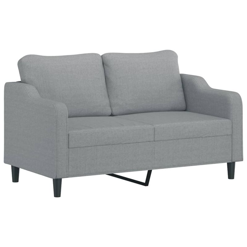 Casa si Gradina - Mobilier - Seturi de mobilier - Seturi living - Set de canapele cu perne, 3 piese, gri deschis, textil - Infinity.ro