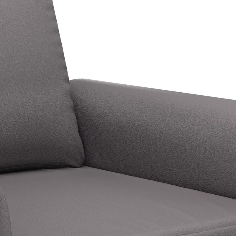Casa si Gradina - Mobilier - Seturi de mobilier - Seturi living - Set de canapele cu perne, 3 piese, gri, piele ecologica - Infinity.ro