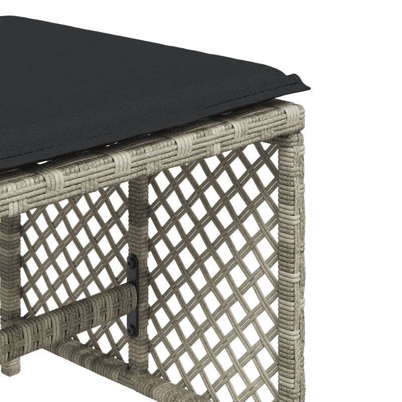 Casa si Gradina - Gradina si terasa - Mobilier exterior - Scaune si sezlonguri gradina - Scaune de gradina cu perne, 4 buc. gri deschis poliratan - Infinity.ro