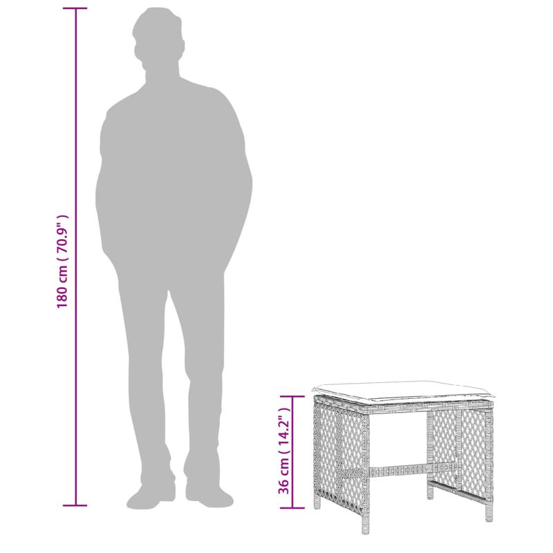 Casa si Gradina - Gradina si terasa - Mobilier exterior - Scaune si sezlonguri gradina - Scaune de gradina cu perne, 4 buc. gri deschis poliratan - Infinity.ro